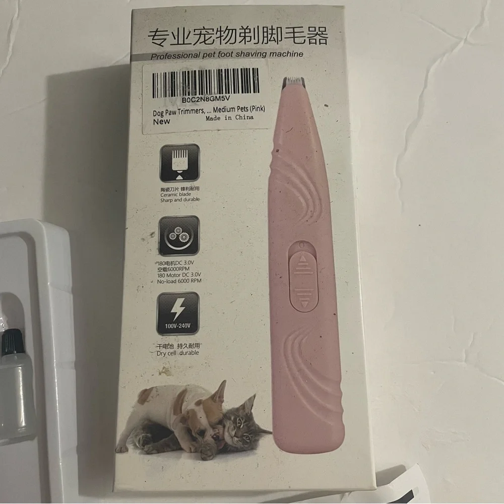 Cordless Pet Paw Trimmer for Small and Medium Pets